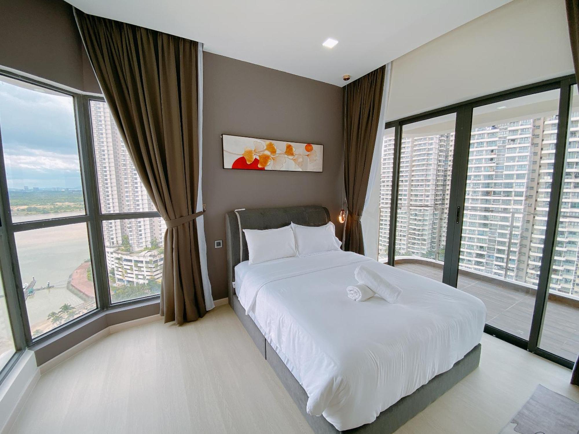 Seafront Country Garden Danga Bay By Lions Bay Apartman Johor Bahru Szoba fotó